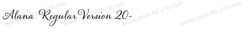 Alana RegularVersion 20字体转换